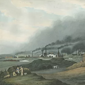 Bilston - Bradley Iron Works: water colour painting, 1837 (painting)