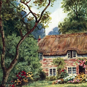 Birthplace of Thomas Hardy, Bockhampton, Dorset (colour litho)