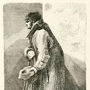Blind beggar, who observes a profound silence when on his stand (engraving)