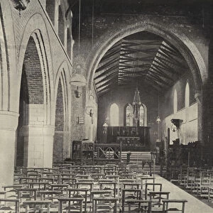 Bloemfontein Cathedral (Interior) (b / w photo)