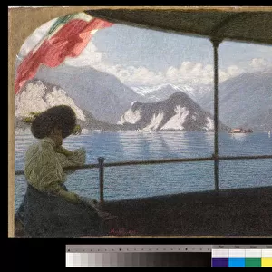 Boat on Lake Maggiore, 1915 (oil on canvas)