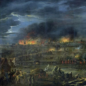 The Bombardment of Lille in 1792 (oil on canvas)