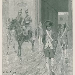 Bonaparte at the Military School (engraving)