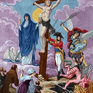 Bonaparte, restorer of religion and supporting the Cross, Allegory on the Concordat
