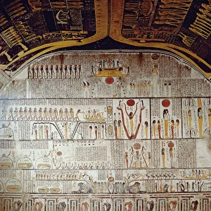 Detail of the Book of the Earth, from the burial chamber of the Tomb of Ramesses VI (r