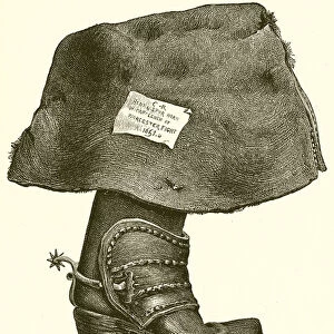 Boot Worn by Captain Lench at the Battle of Worcester, 1651 (engraving)