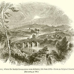 Bothwell Bridge; where the Scotch Covenanters were Defeated, 22d June 1679 (engraving)
