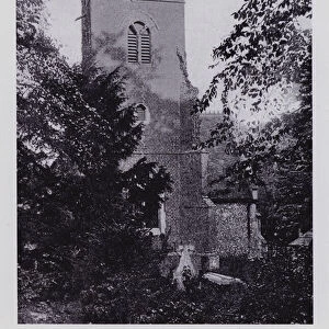 Boulge Churchyard (b / w photo)