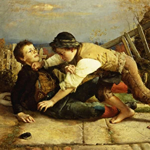 Boyish Pranks, 1885 (oil on canvas)