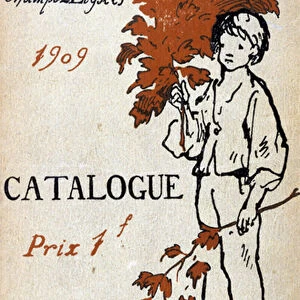 Boys with branches of autumn foliage - by Naudin, Salon d automne 1909