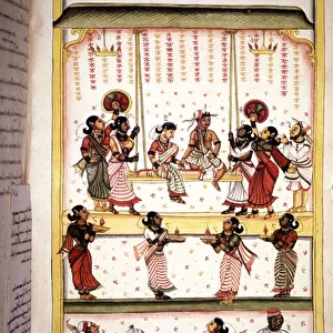 Bridal feast Page from the manuscript (ms. 8300) "History of Mogol"