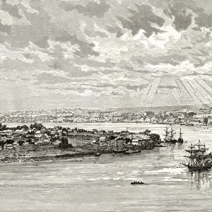 Brisbane Harbour, Australia, c. 1880, from Australian Pictures by Howard Willoughby