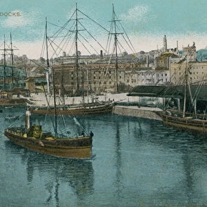 Bristol Docks, England. Postcard sent in 1913