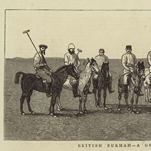 British Burmah, a Group of Polo Players (engraving)
