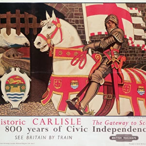 British Rail poster advertising Historic Carlisle, Gateway to Scotland
