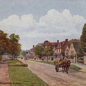Broadway, Worcestershire (colour litho)