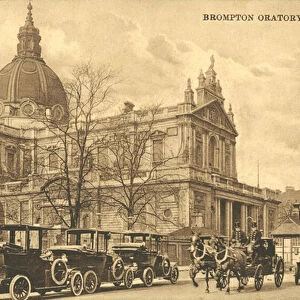 Brompton Oratory, London (b / w photo)