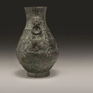 A Bronze ritual wine vessel, Hu