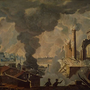The Burning of Moscow, 1838 (oil on canvas)