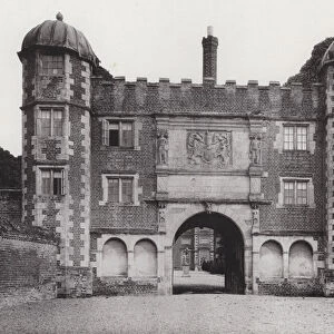 Burton Agnes Hall, The Gate House (b / w photo)
