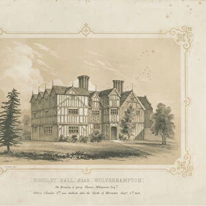 Bushbury - Moseley Old Hall: lithograph, nd [?18th cent] (print)