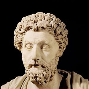 Bust of Marcus Aurelius (121-80 AD) (marble)