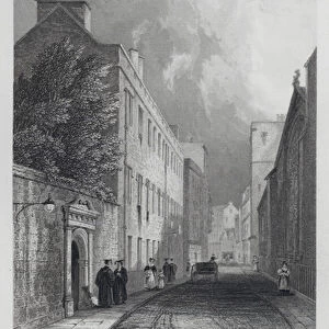 Caius College, from the Street, 1841 (engraving)