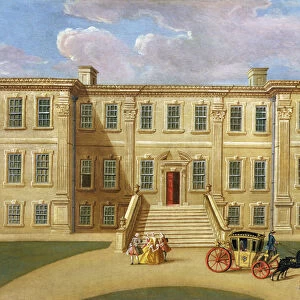 Calke Hall, Derbyshire, the Seat of Sir Henry Harpur, Baronet, c. 1734 (oil on canvas)