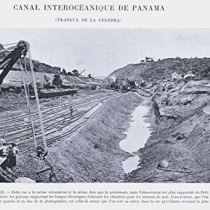 Canal Interoceanique De Panama, Travaux De La Culebra (b / w photo)