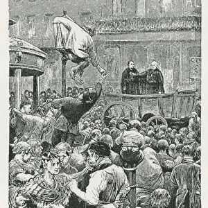 Cardinal Manning administering the temperance pledge (engraving)