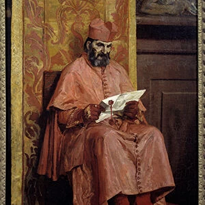 The Cardinal. Painting by Jean Paul Laurens (1838-1921), 1874