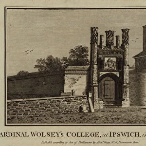 Cardinal Wolseys College, at Ipswich, in Suffolk (engraving)