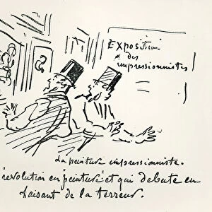 Caricature of the first Impressionist Exhibition in Paris, Revolution in Painting