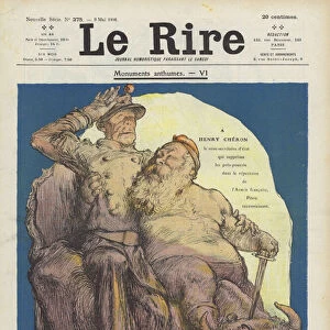 Caricature of Henry Cheron, French Under-Secretary of State for War. Illustration for Le Rire (colour litho)