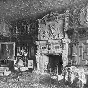 The Carved Parlour (b / w photo)