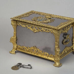 Cassette de Pierre Ier Le Grand (1672-1725) realisee par Pierre Fromery (1659-1738) 18e Bronze, acier Dim. 20x31, 5x21, 5 cm Saint Petersbourg State Hermitage Russie