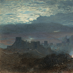 Castle with an Estuary Beyond, 1856 (w / c with gum arabic on paper)