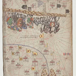Catalan Atlas, Sheet 10, 1375 (pen with coloured inks on parchment)