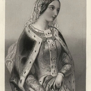 Catherine de Valois, illustration from Biographical Sketches of the Queens of England by Mary Howitt, 1868