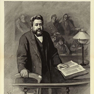 Celebrities of the Day, the Reverend Charles Haddon Spurgeon (engraving)
