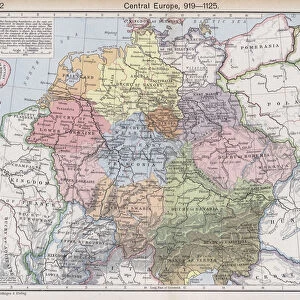 Central Europe, 919-1125 (colour litho)
