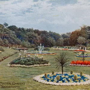 Central Gardens, Bournemouth (colour litho)