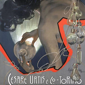 Cesare Urtis & Co, Torino - Forniture Elettriche, poster, Italian, 1900