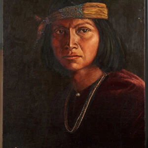 Cha-ah-din- ie Navaho (oil on canvas mounted on panel)