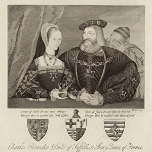 Charles Brandon, 1st Duke of Suffolk, and Mary Tudor, Queen of France (engraving)