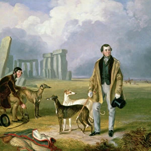 Charles Randell with Greyhounds, 1849 (oil on canvas)