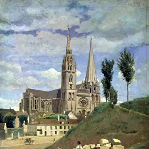 Chartres Cathedral, 1830 (oil on canvas)