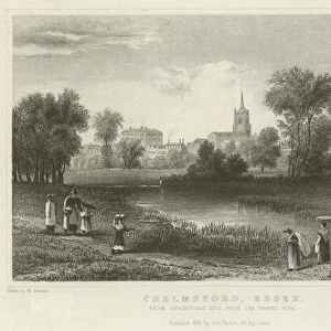 Chelmsford, Essex, from Springfield Hill, near the Gravel Pits (engraving)