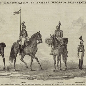 The Chevalier Life Guards, the Regiment of Her Imperial Majesty the Empress of Russia (engraving)