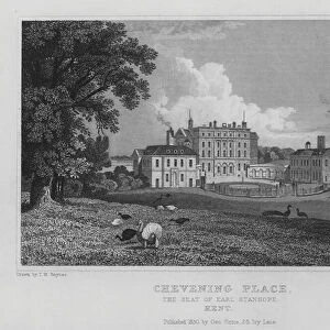 Chevening Place, the seat of Earl Stanhope, Kent (engraving)